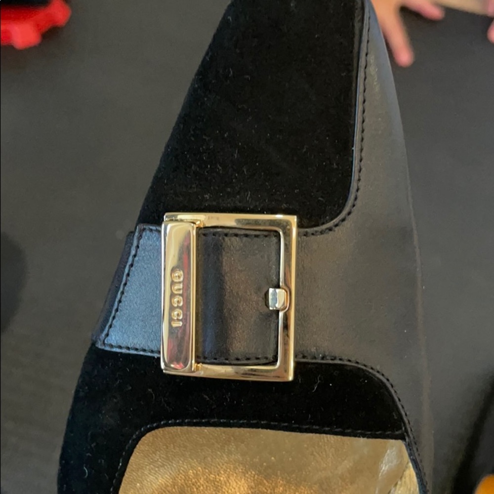 Gucci Slides With Block Kitten Heels Black - image 2